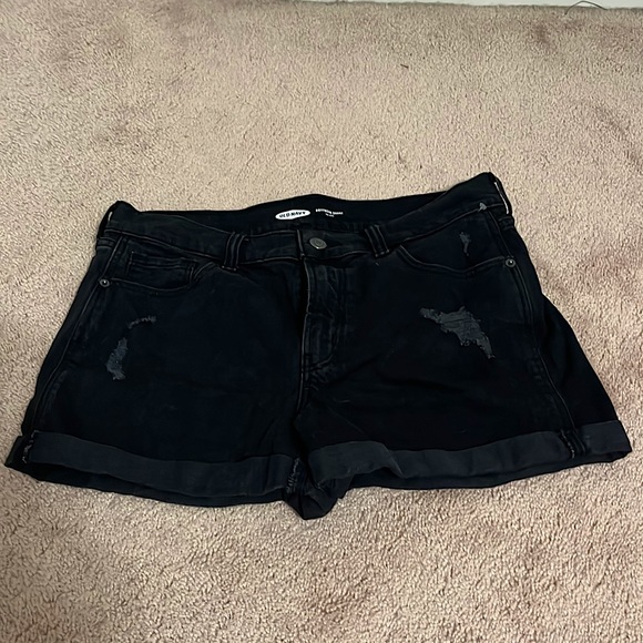 Old Navy Pants - Black jean ripped shorts